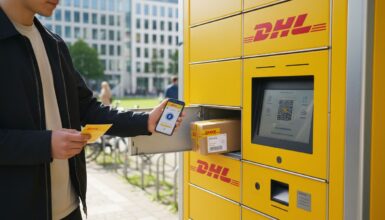 DHL Packstation Paket mit App abholen