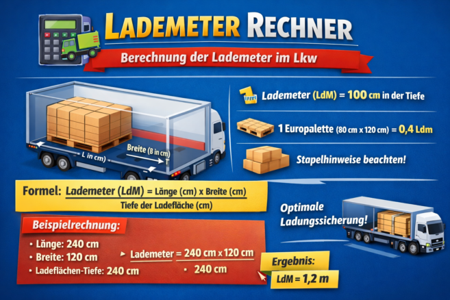 Lademeter Rechner: Berechnen Sie Ladefläche online