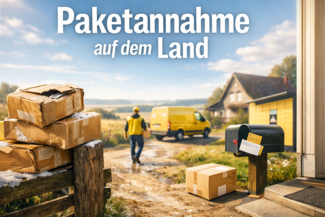 Paketannahme auf dem Land