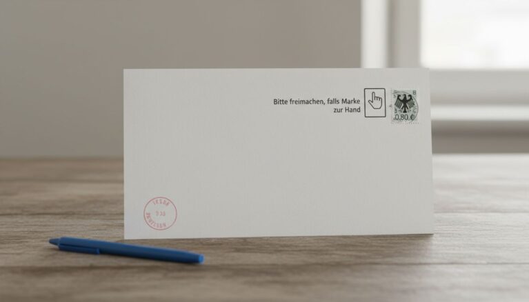Bitte freimachen falls Marke zur Hand